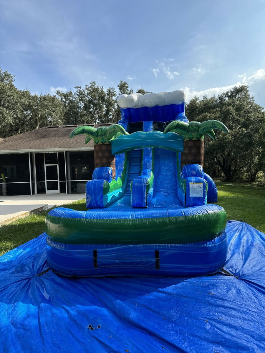 blue scaled Water slide rental | Hollopaw FL